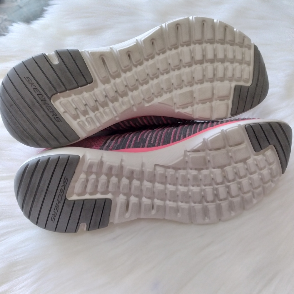 Skechers Flex Appeal 3.0 Glorius Charcoal/Hot pink Size 9.5 - Picture 6 of 8